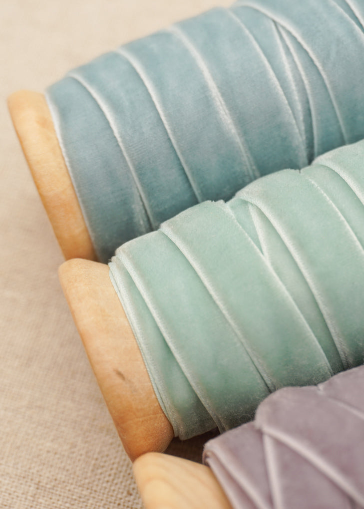 Baby Blue Velvet Satin Ribbon - northernprintingco