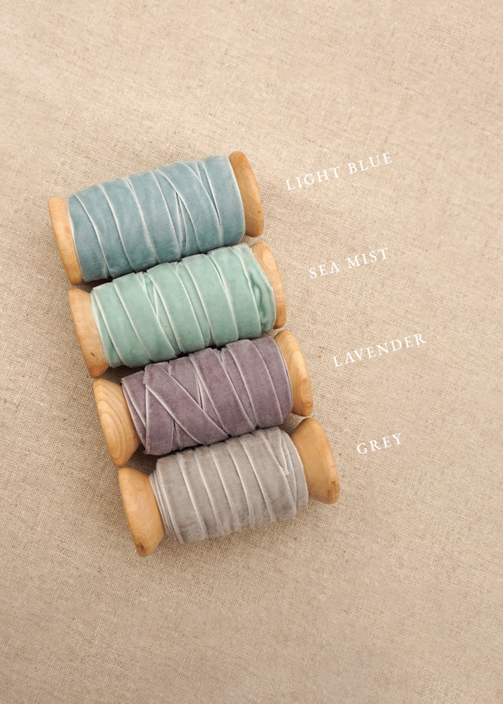 Grey Velvet Satin Ribbon - northernprintingco