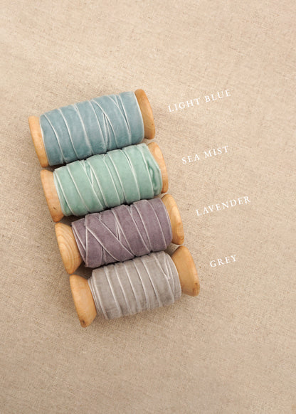 Grey Velvet Satin Ribbon - northernprintingco