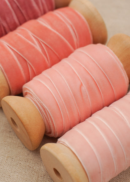 Candy Pink Velvet Satin Ribbon - northernprintingco