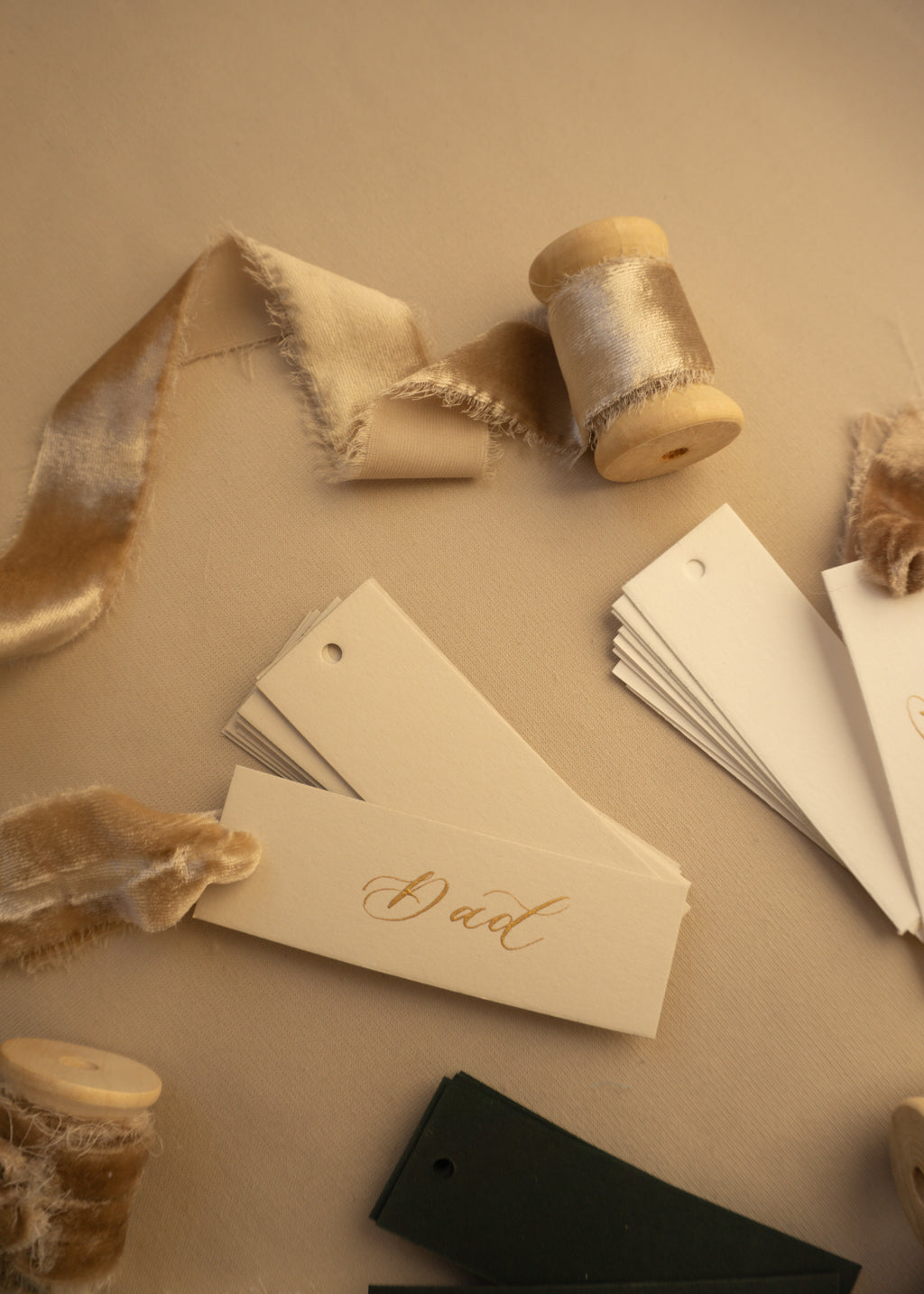 Name Cards With Velvet Ribbon