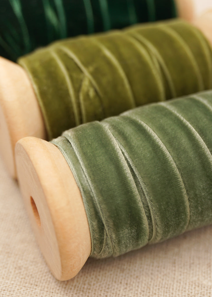 Eucalyptus Velvet Satin Ribbon - northernprintingco