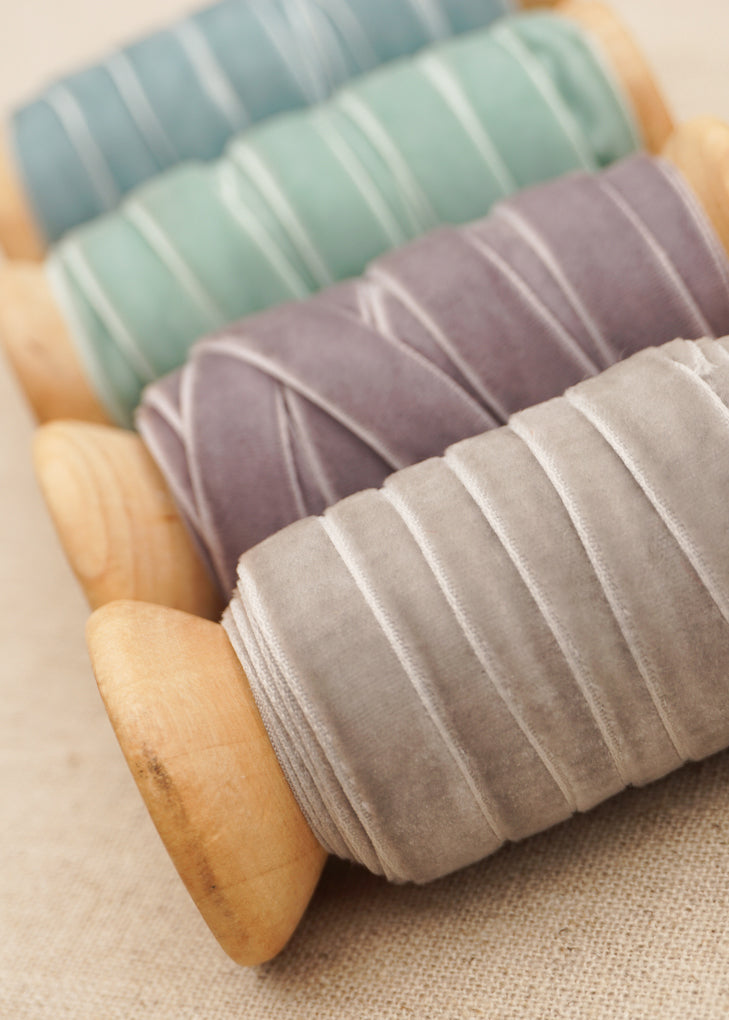 Grey Velvet Satin Ribbon - northernprintingco