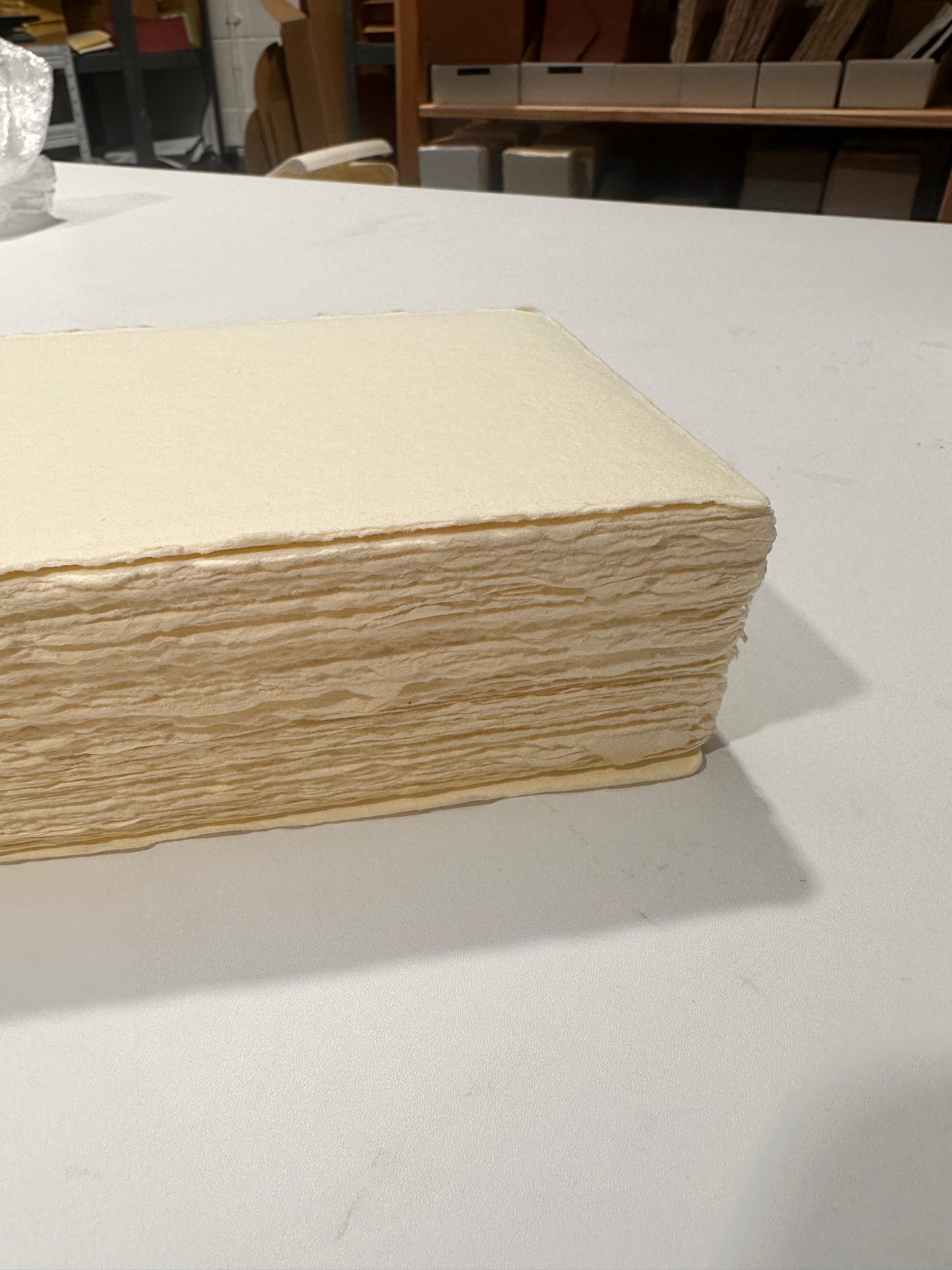 yellow ivory 5x7 handmade paper