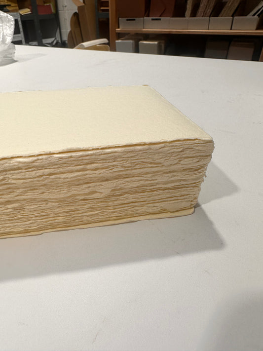 yellow ivory 5x7 handmade paper