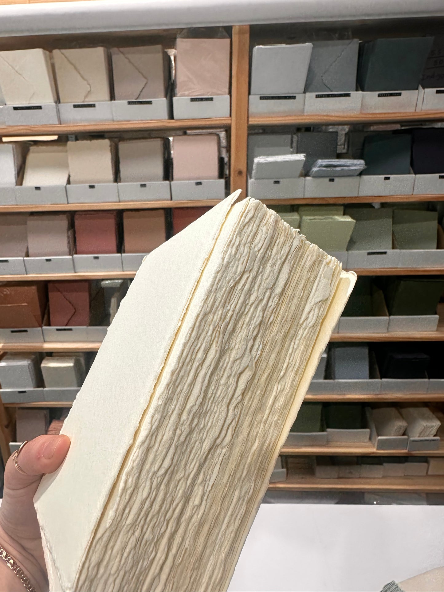 yellow ivory 5x7 handmade paper