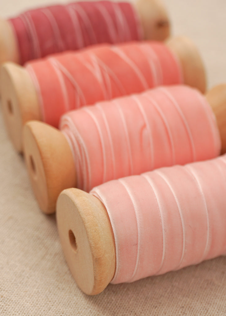 Light Pink Velvet Satin Ribbon - northernprintingco