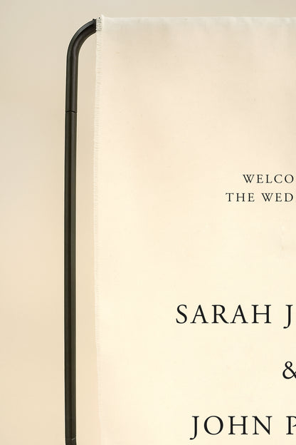 Minimal - Fabric Welcome Wedding Sign