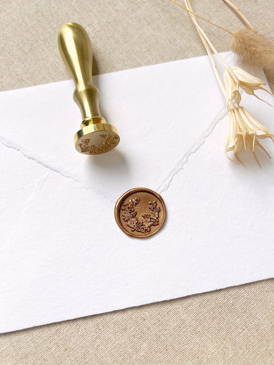 Rose Wreath Wax Stamper - northernprintingco