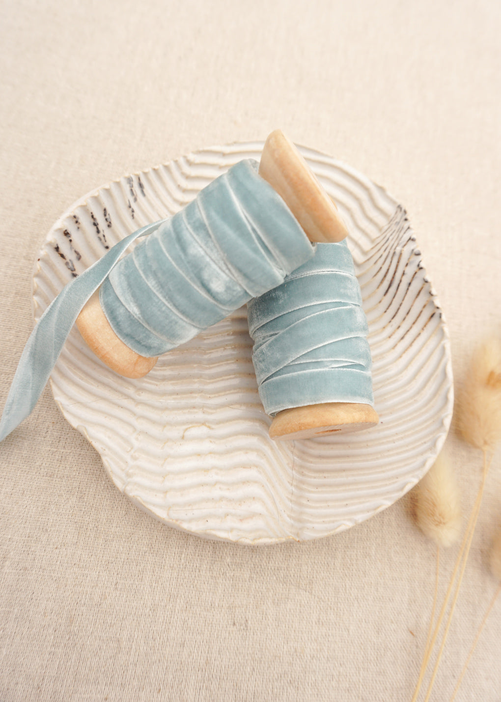 Baby Blue Velvet Satin Ribbon - northernprintingco