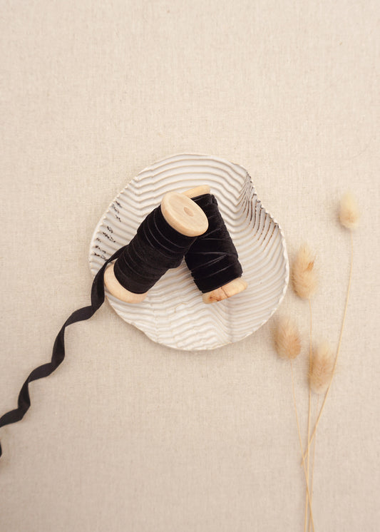 Black Velvet Satin Ribbon - northernprintingco