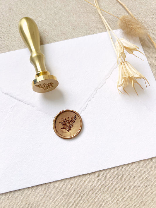 Botanic Wreath Wax Stamper - northernprintingco