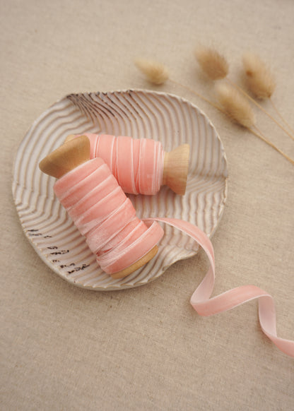 Candy Pink Velvet Satin Ribbon - northernprintingco