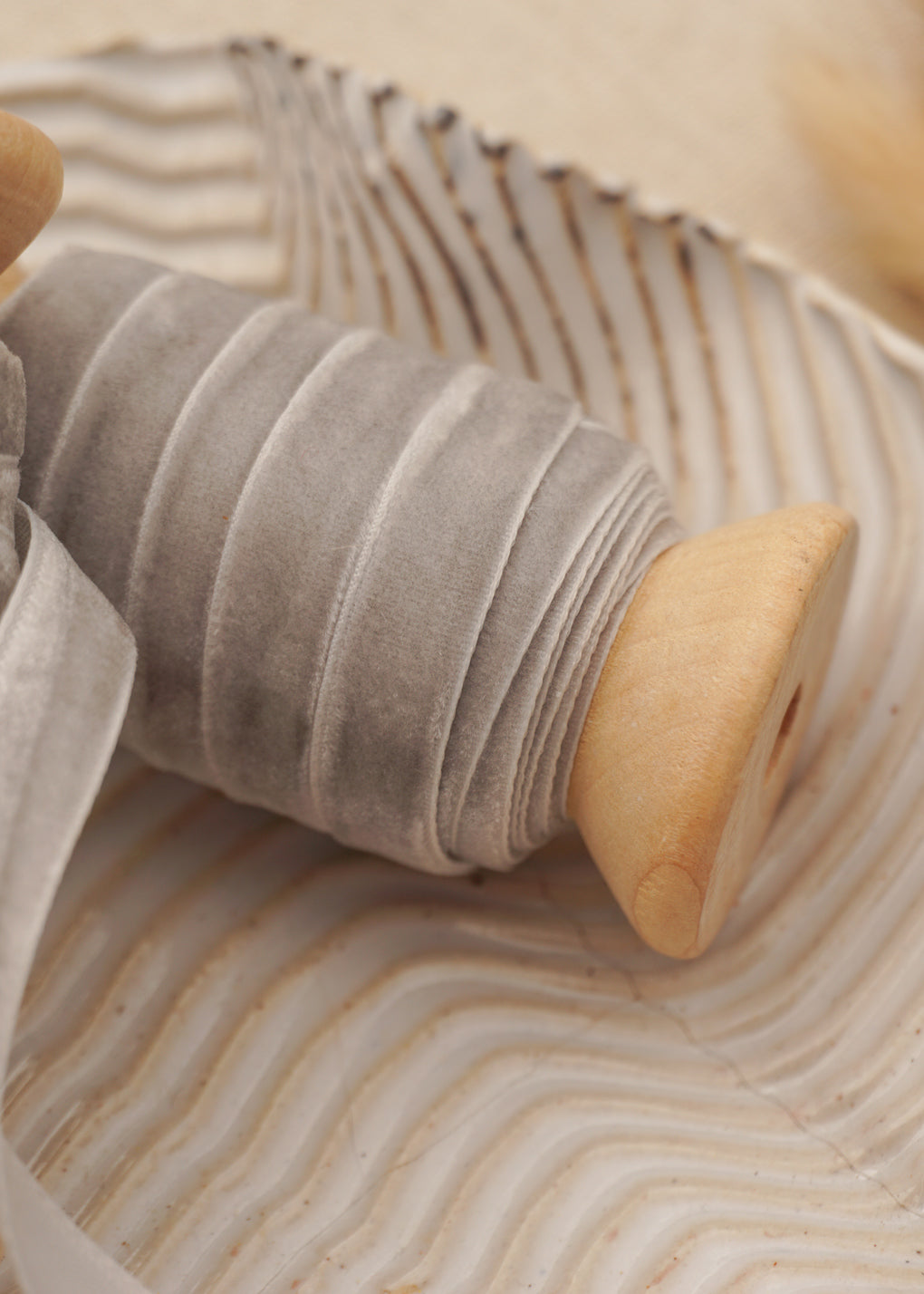Grey Velvet Satin Ribbon - northernprintingco