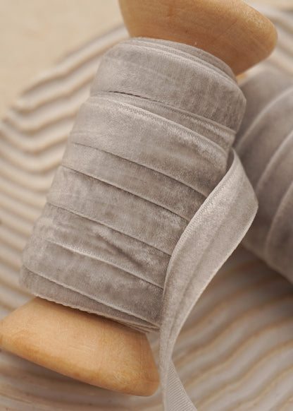 Grey Velvet Satin Ribbon - northernprintingco