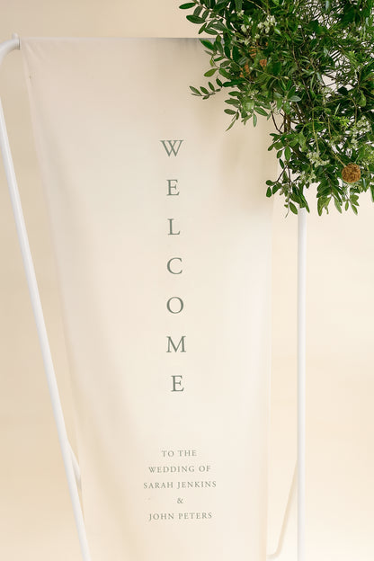 Horizon Design - Fabric Welcome Wedding Sign