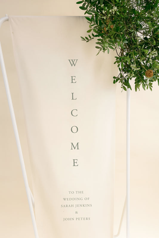 Horizon Design - Fabric Welcome Wedding Sign