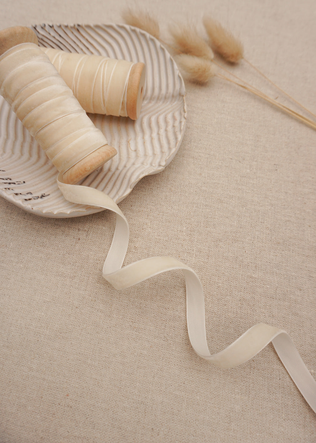 Cream Velvet Satin Ribbon - northernprintingco