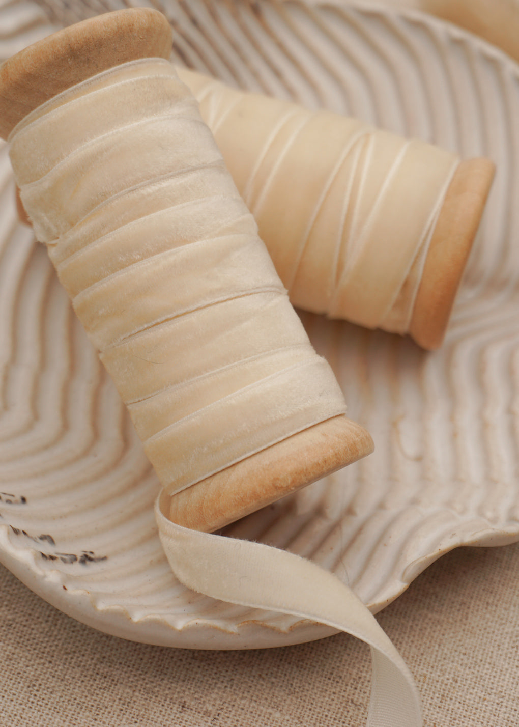 Cream Velvet Satin Ribbon - northernprintingco