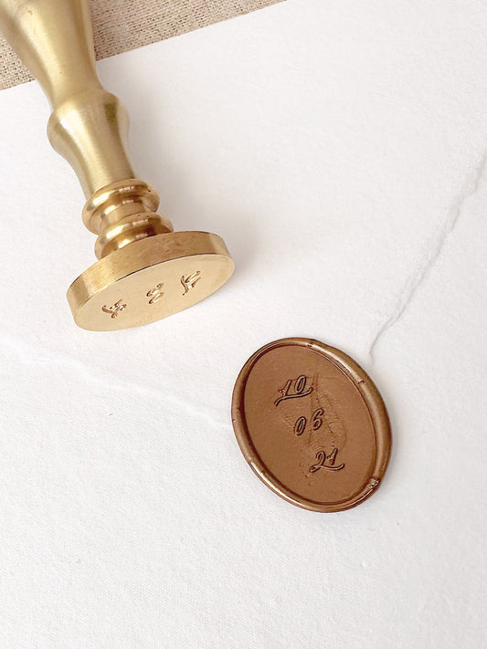 Oval Date Personalised Wax Stamper - northernprintingco