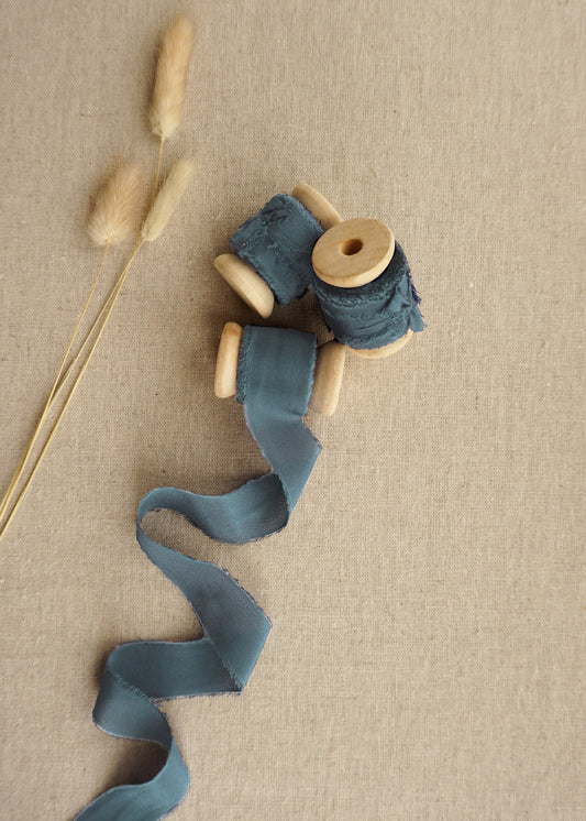 Deep Blue Silk Ribbon