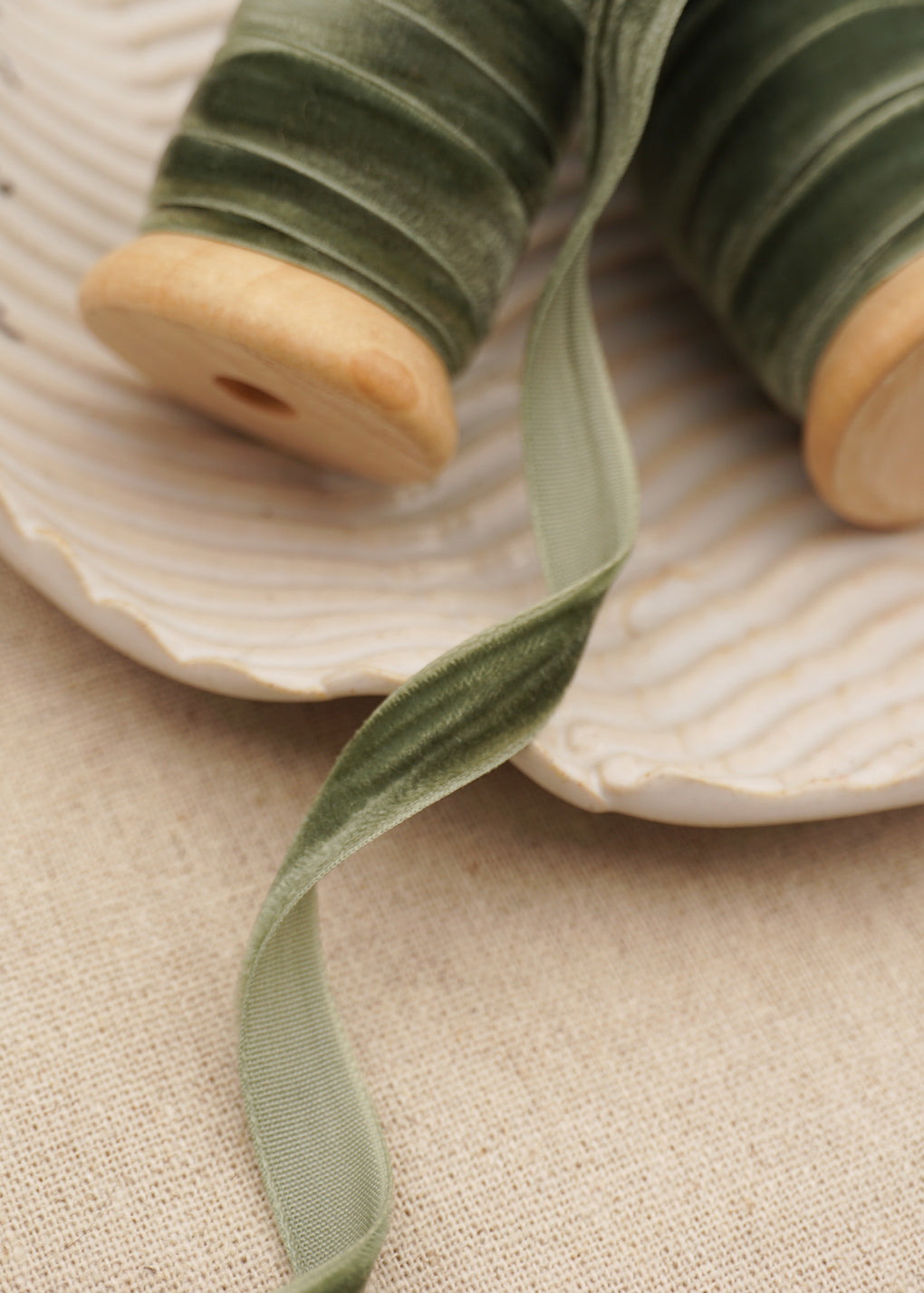 Eucalyptus Velvet Satin Ribbon - northernprintingco