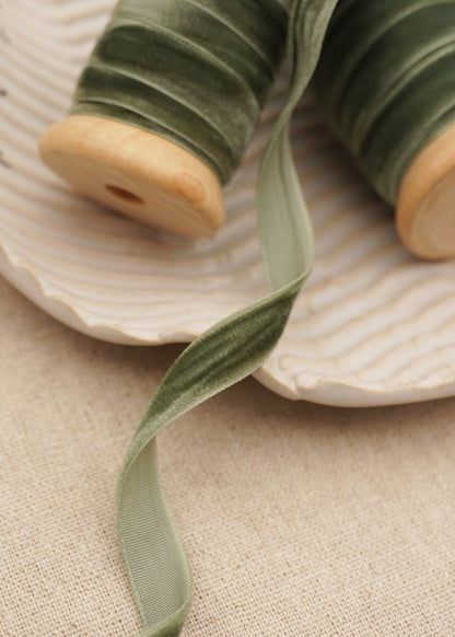 Eucalyptus Velvet Satin Ribbon - northernprintingco