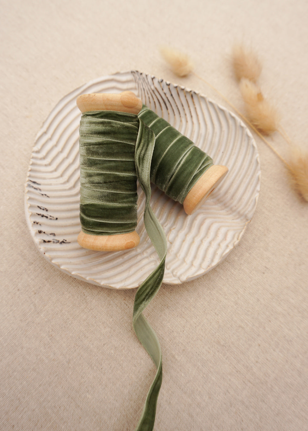 Eucalyptus Velvet Satin Ribbon - northernprintingco