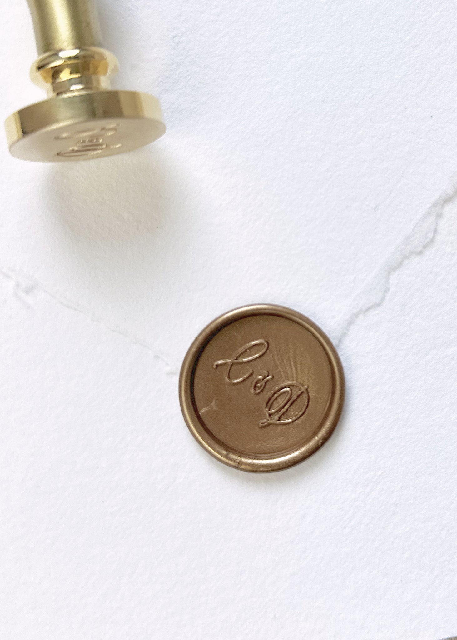 Circle Personalised Diagonal Monogram Wax Stamper - northernprintingco