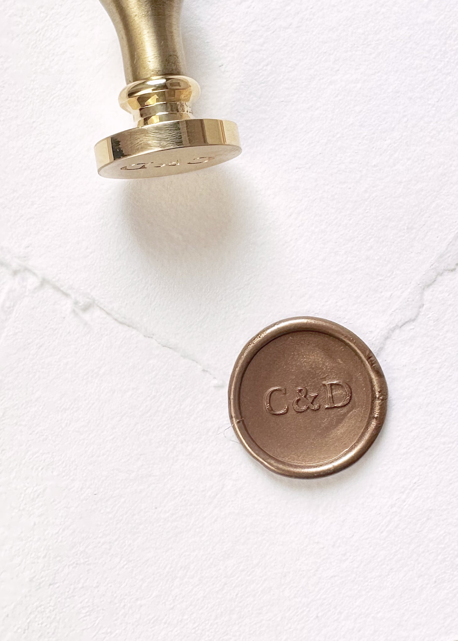 Circle Personalised Monogram Wax Stamper - northernprintingco