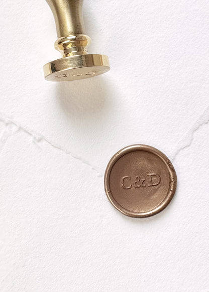 Circle Personalised Monogram Wax Stamper - northernprintingco