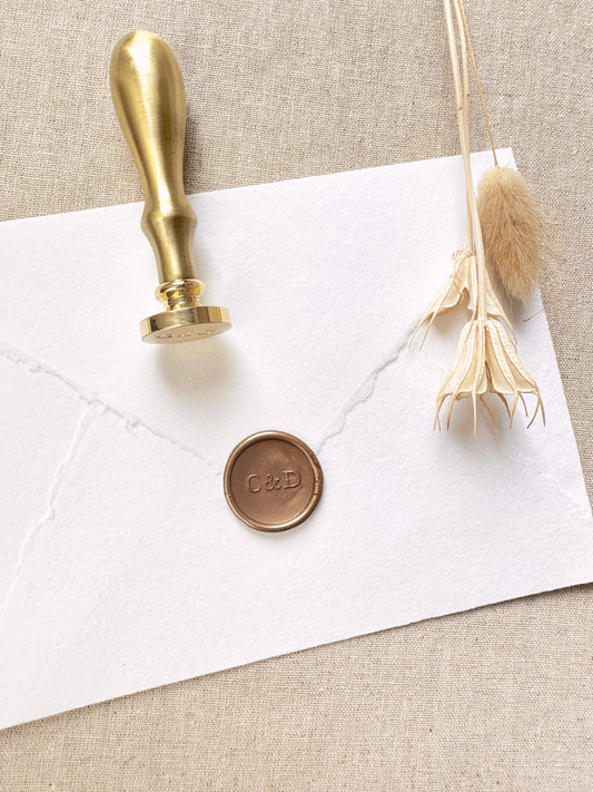 Circle Personalised Monogram Wax Stamper - northernprintingco