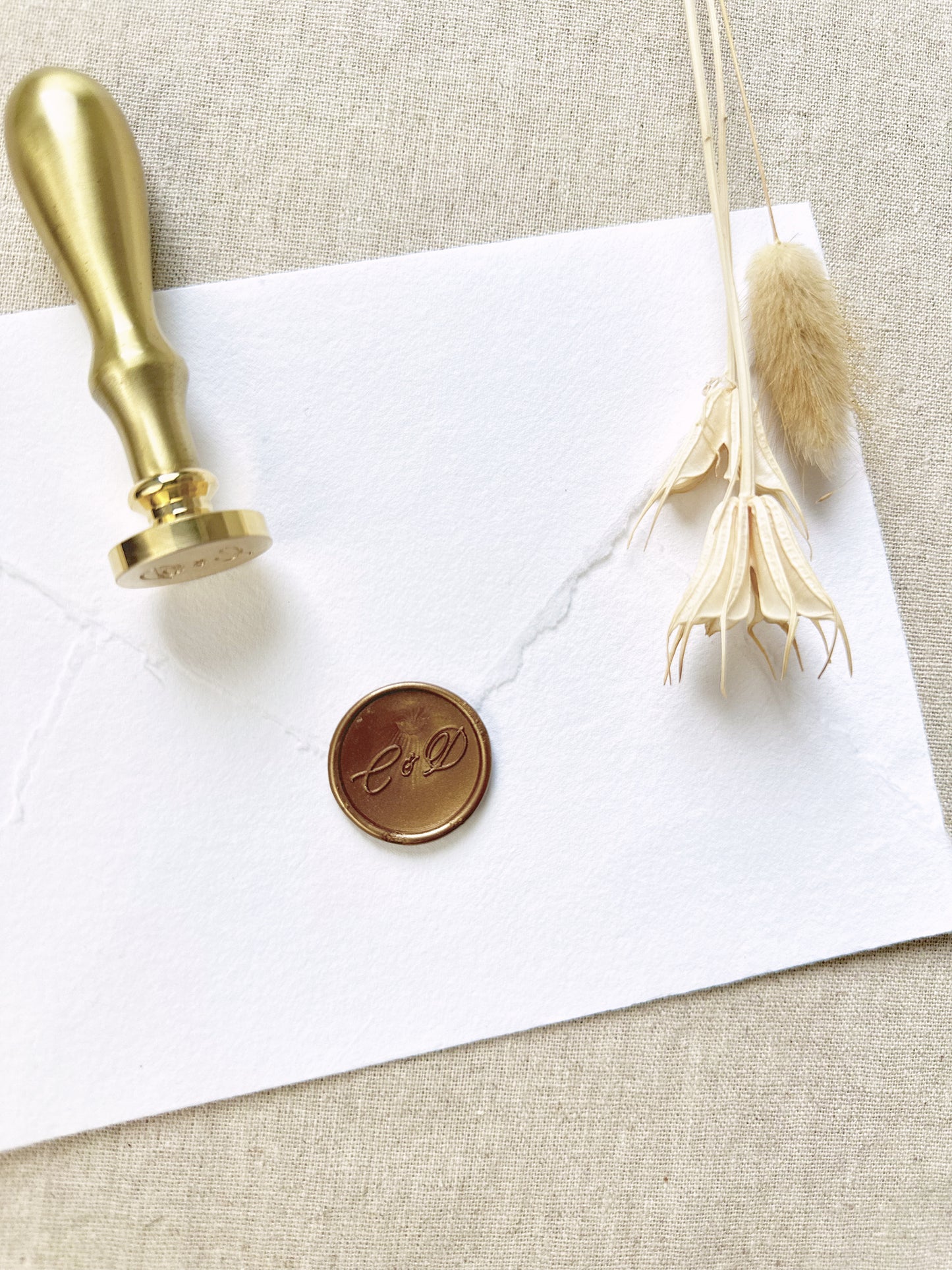 Circle Personalised Monogram Wax Stamper - northernprintingco