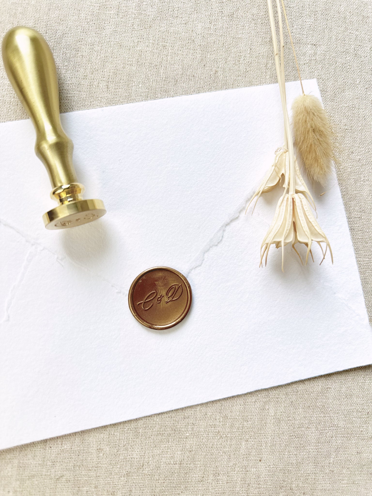 Circle Personalised Monogram Wax Stamper - northernprintingco