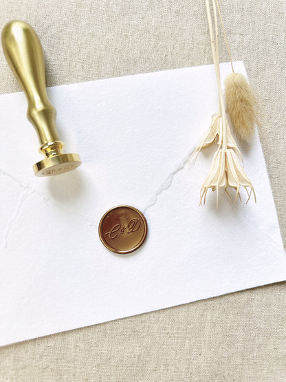 Circle Personalised Monogram Wax Stamper - northernprintingco