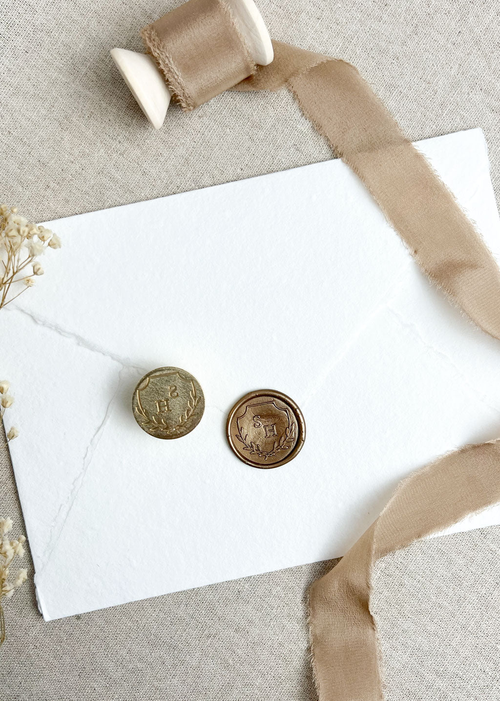 Circle Diagonal Personalised Monogram Wax Stamper