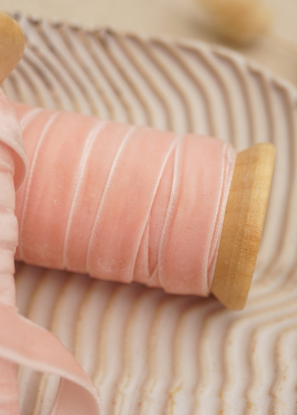 Light Pink Velvet Satin Ribbon - northernprintingco