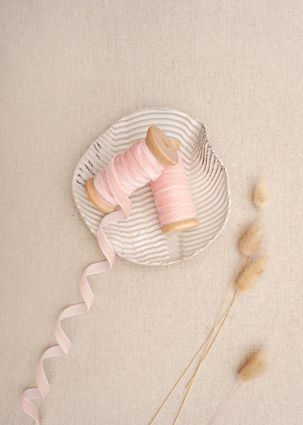 Light Pink Velvet Satin Ribbon - northernprintingco