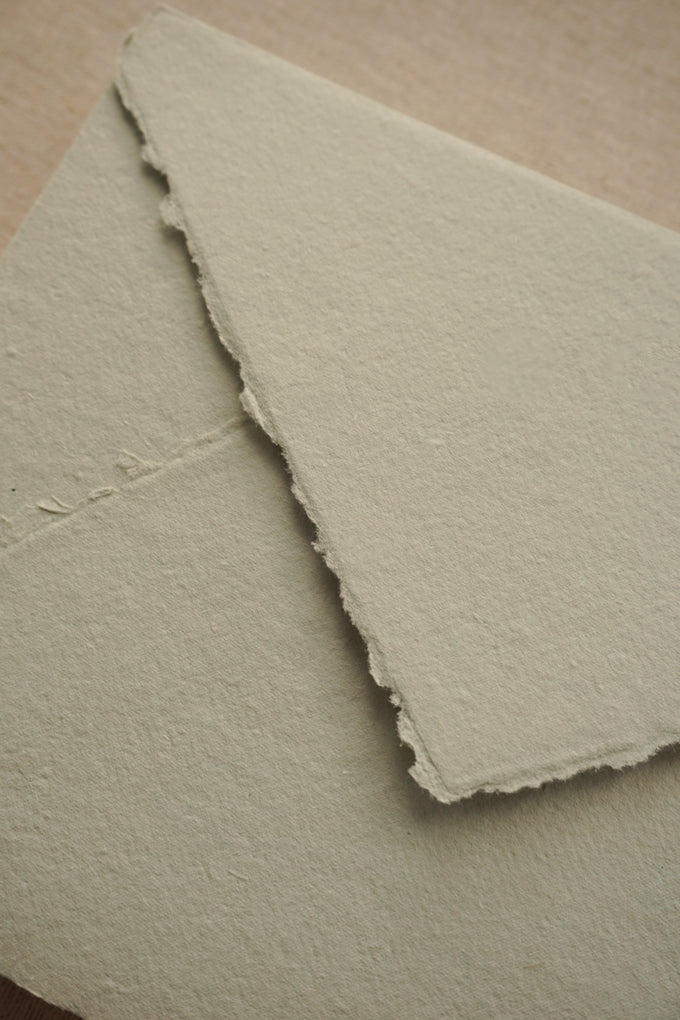 Muted Sage Handmade Paper Envelopes