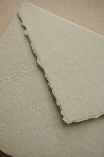 Muted Sage Handmade Paper Envelopes