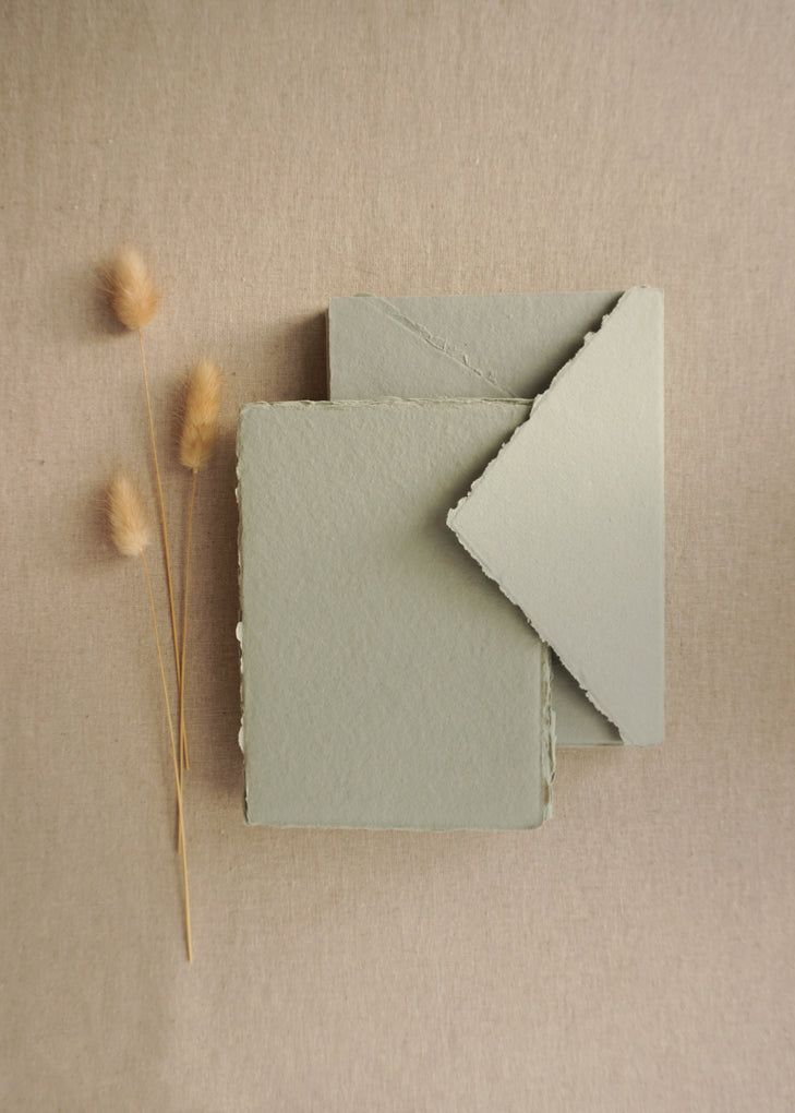 Muted Sage Handmade Paper