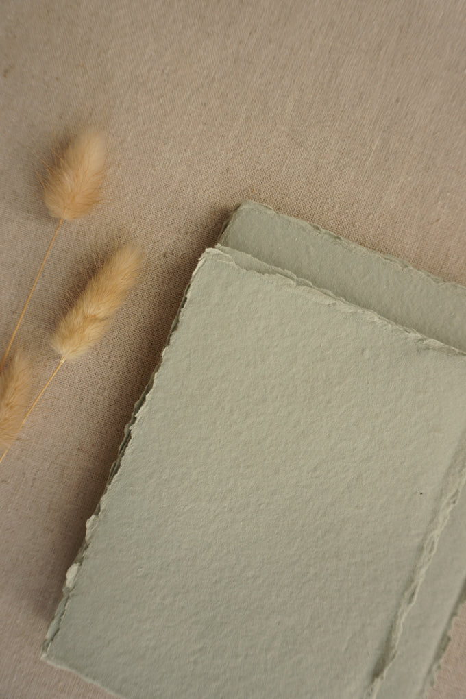 Muted Sage Handmade Paper