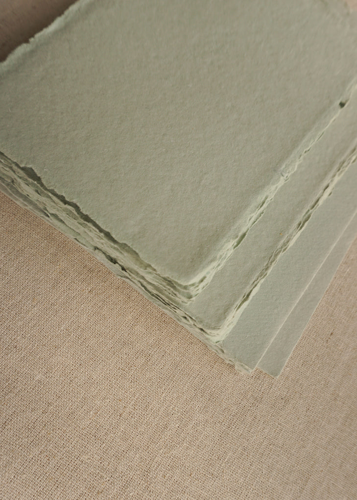 Muted Sage Handmade Paper