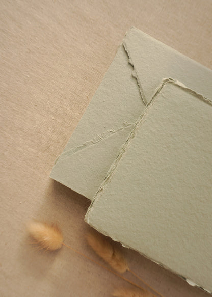 Muted Sage Handmade Paper