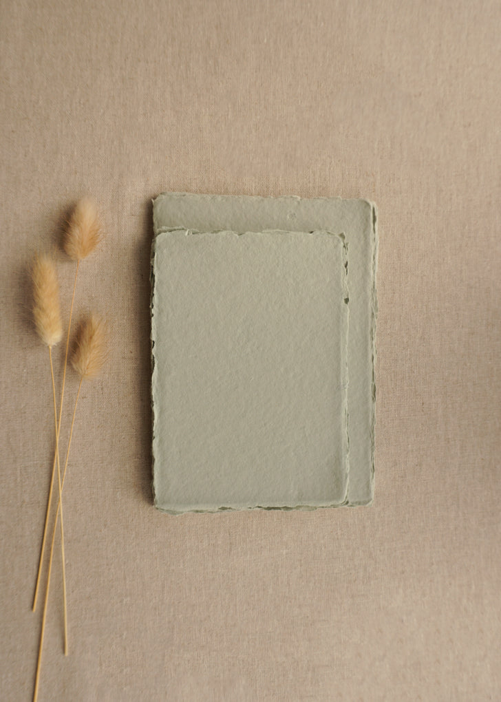 Muted Sage Handmade Paper