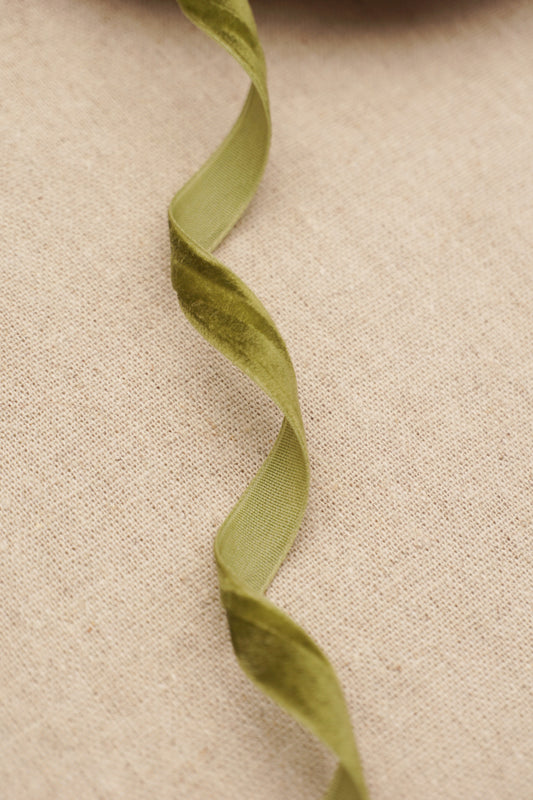 Olive Velvet Satin Ribbon - northernprintingco