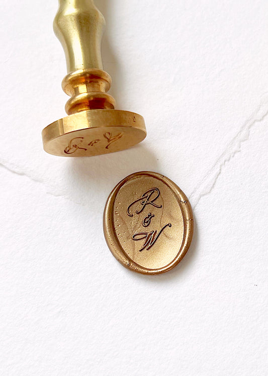 Oval Personalised Monogram Wax Stamper - northernprintingco