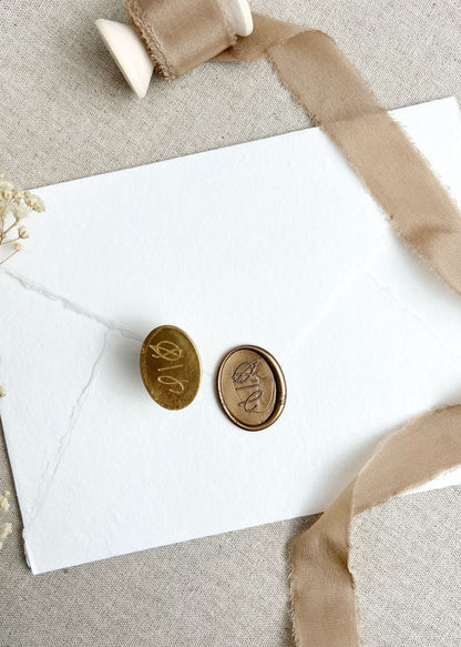 Oval Line Personalised Monogram Wax Stamper