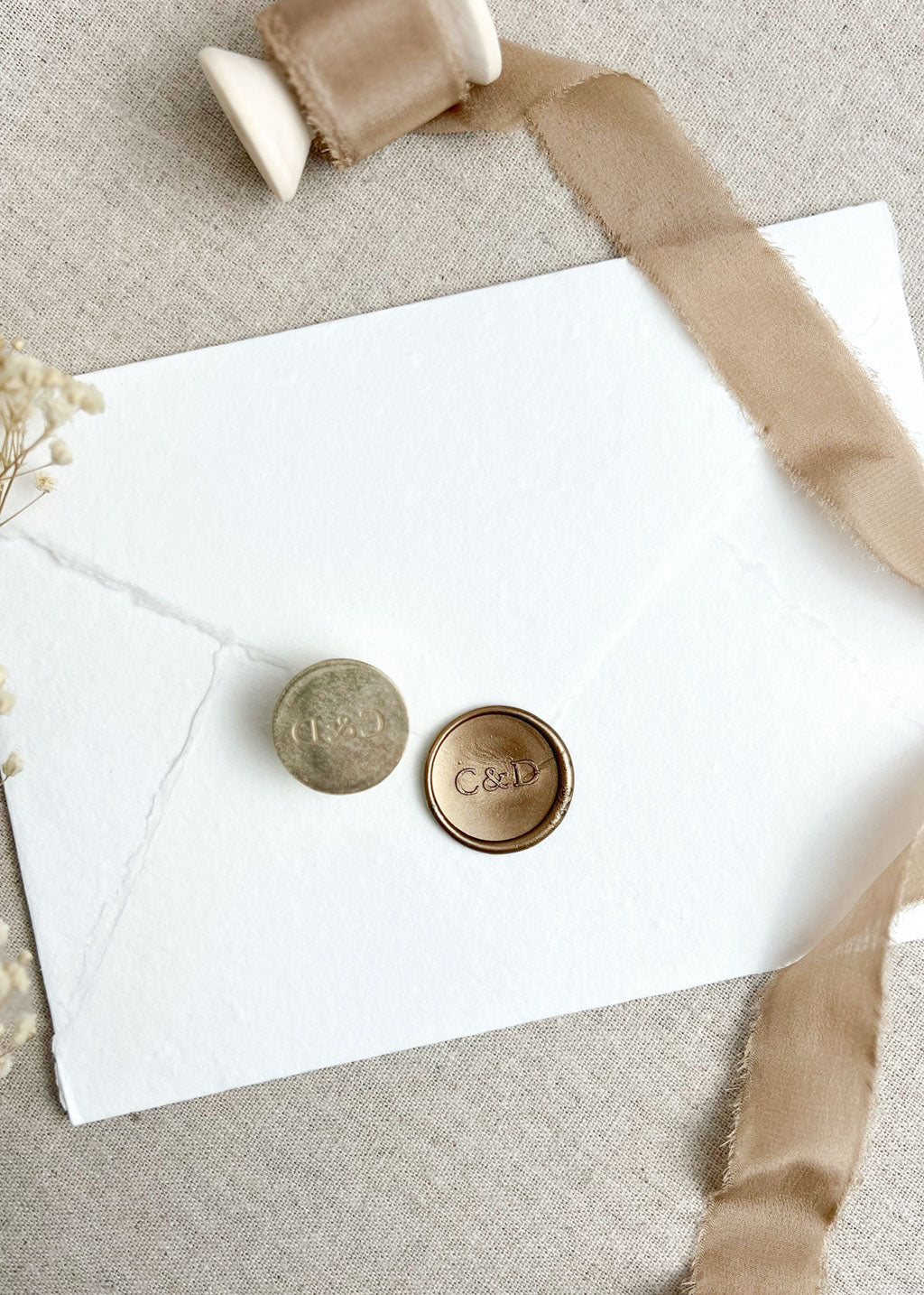 Circle Diagonal Personalised Monogram Wax Stamper