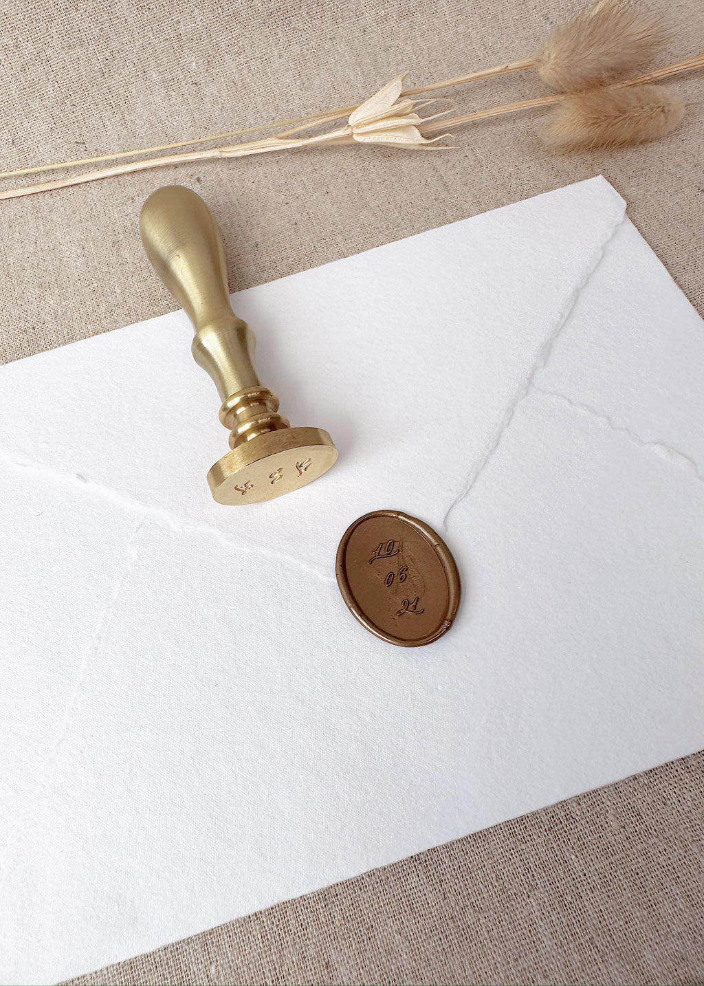 Oval Date Personalised Wax Stamper